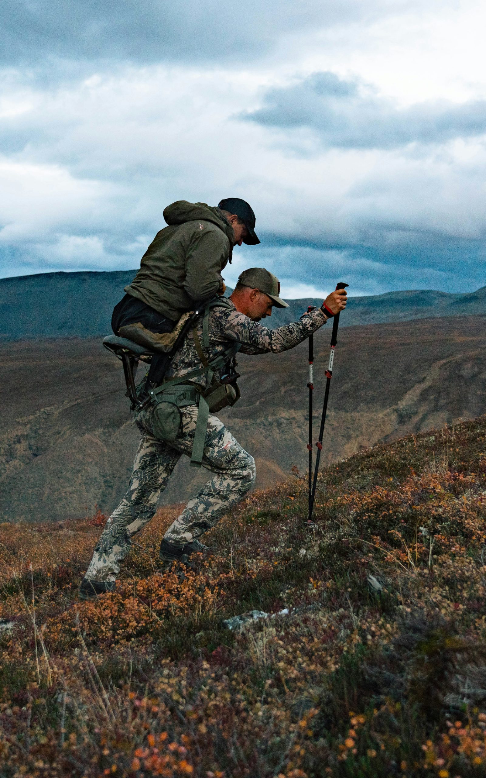 Cole Kramer carrying Jonathon Blank up a mountain in Alaska chasing sheep | SITKA Gear
